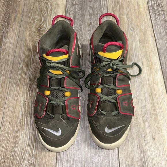 Nike Air More Uptempo Green Cargo Khaki DH0622-300 Mens US Size 11.5 - Picture 4 of 11